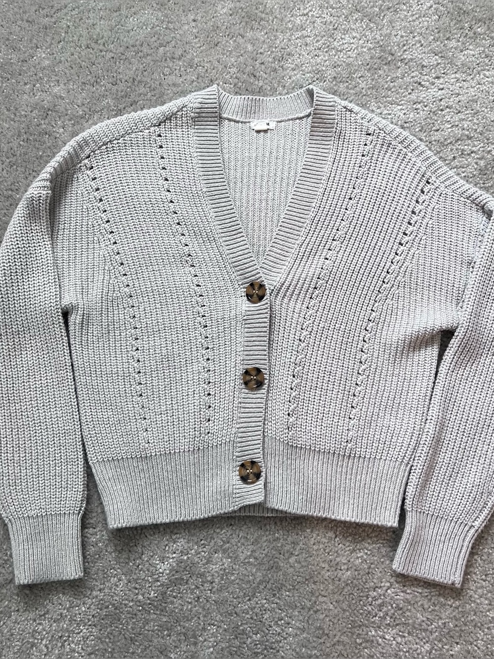 Garage Grey Cardigan Sweater